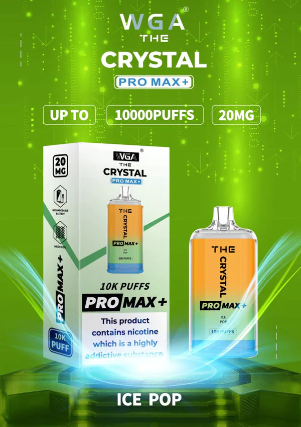  Ice Pop by WGA Crystal Pro Max Plus 10000 Disposable Vape